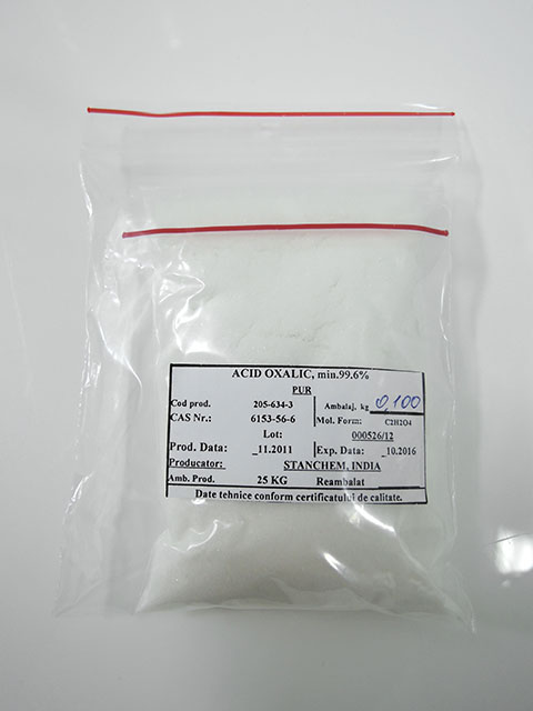 Acid oxalic, min 99,6% 0,1kg.