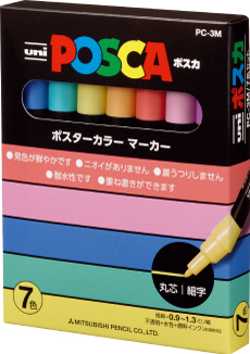 Маркеры POSCA 7 цветов